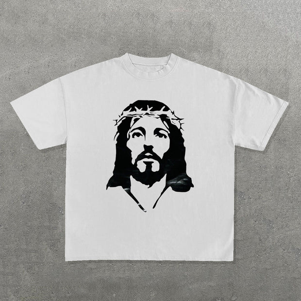 No God No Peace Print Short Sleeve T-Shirt