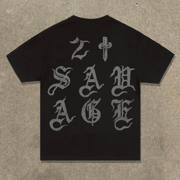 Savage United Kingdom kingdom print T-shirt