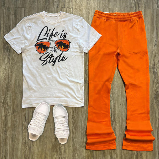 Casual Fashion Street Style Graphic T-Shirt Pants Set