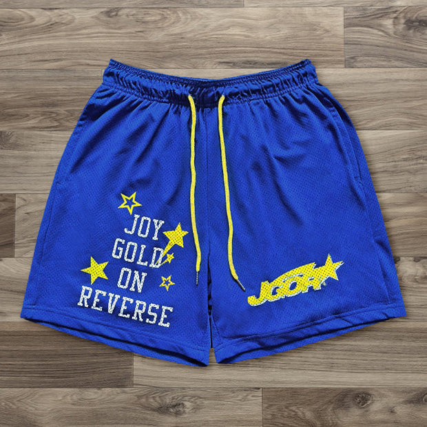 Trendy Personalized Letter Print Track Shorts