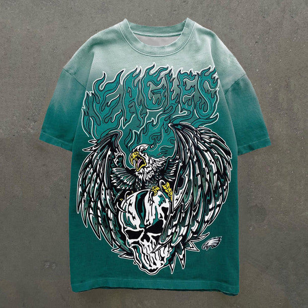 Casual Eagle Print Short Sleeve T-Shirt