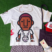 Rap Star Pharrell Printed T-Shirt