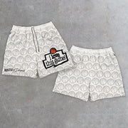 Street Basketball Print Casual Mesh Two-Pack