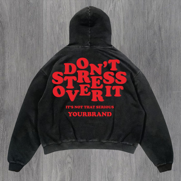 Stylish personalized monogram long-sleeved hoodie