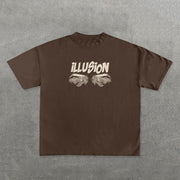 Illusion Print Short Sleeve T-Shirt