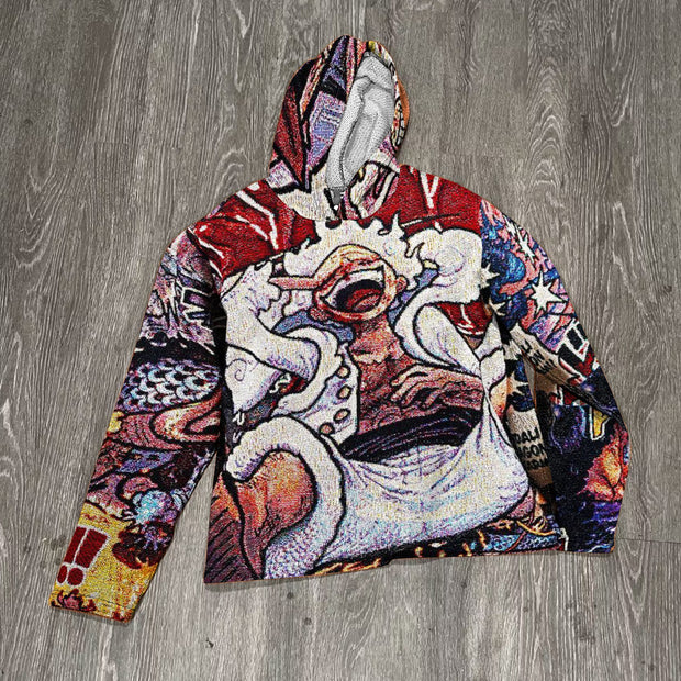 Minnika graphic comic tapestry hoodie