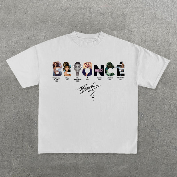 Beyoncé Album Print Short Sleeve T-Shirt