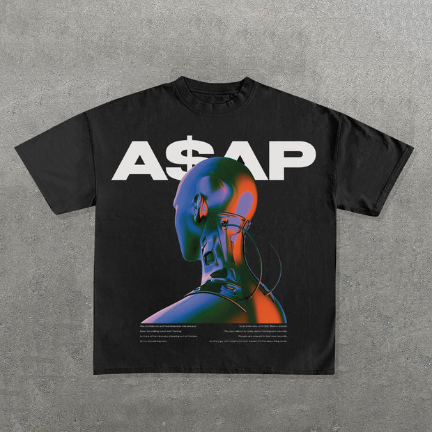 A$AP Machine Print Short Sleeve T-Shirt