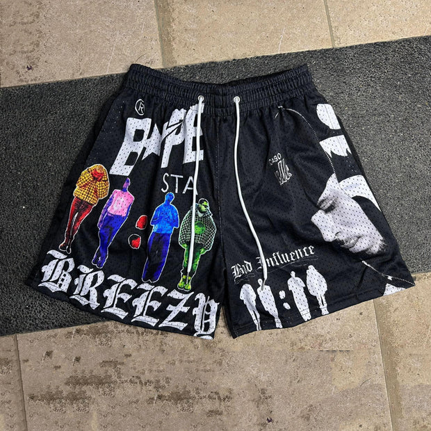 Rap Star Casual Street Mesh Shorts