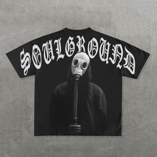 Soul Grouad Print Short Sleeve T-Shirt