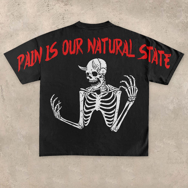 vintage skull print T-shirt