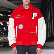 Fashion hit color street casual hit color baseball uniform jacket