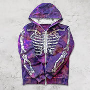 Trendy street hip-hop skull print hoodie