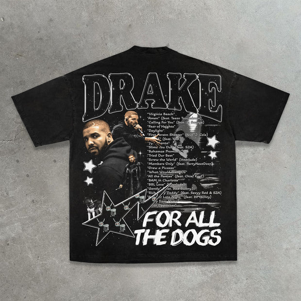 Rap Drake printed cotton T-shirt