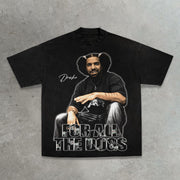 Rap Drake printed cotton T-shirt