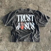 Trust Jesus casual street cotton T-shirt