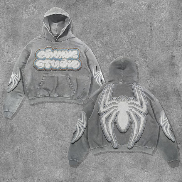 Personalized Spider Print Long Sleeve Hoodies