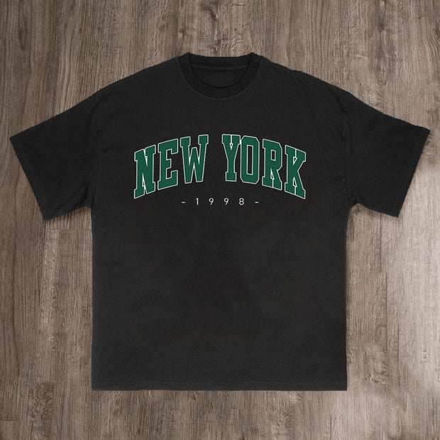 New York 1998 Print Short Sleeve T-Shirt