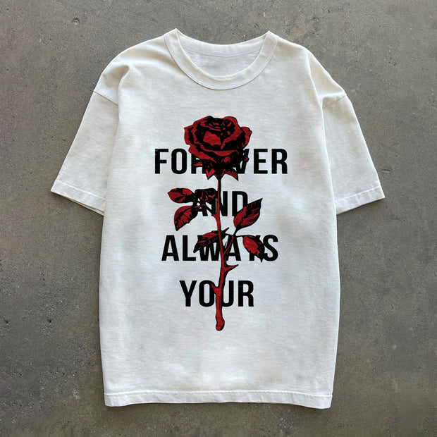 Art flower fashion casual T-shirt