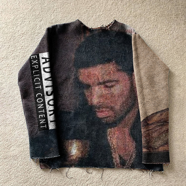 Retro Hip Hop Tapestry Casual Sweatshirt