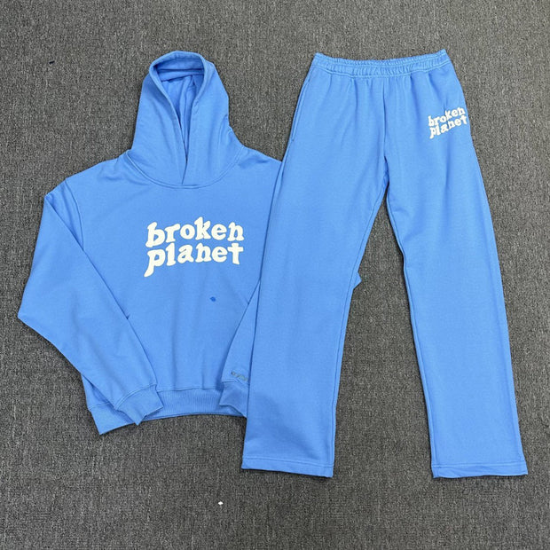 Broken Planet casual street print sporty two-piece suit