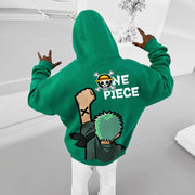retro comic print hip hop casual hoodie