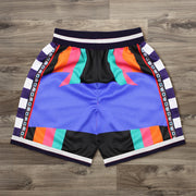 Contrasting color trendy street mesh basketball shorts