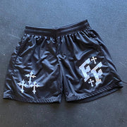 Faith & Future Cross Print Mesh Shorts