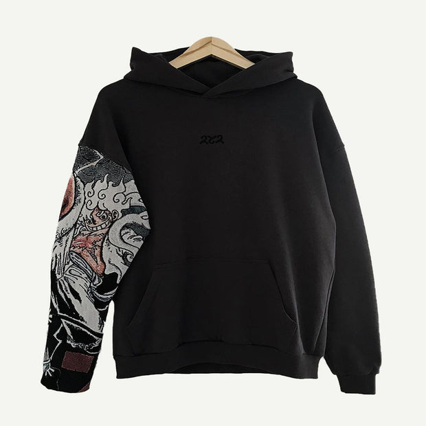 Retro trendy brand comfortable patchwork comic hoodie