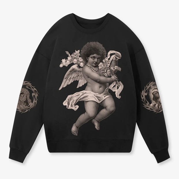 Angel cupid print sweatshirt