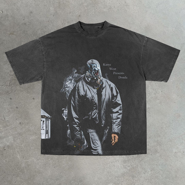 Masked Rapper Casual Street Cotton T-Shirt