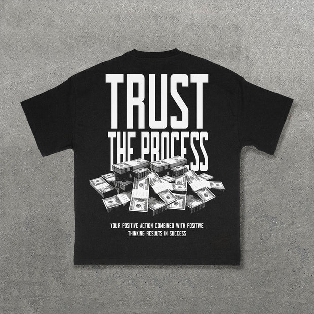 Trust The Process Print Short Sleeve T-Shirt