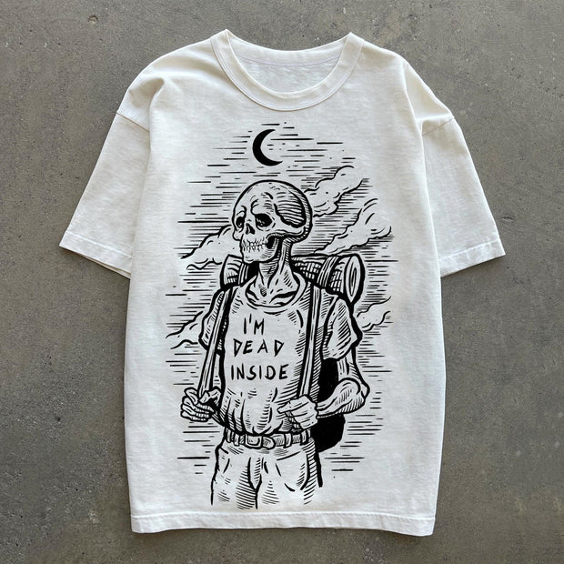 I'm Dead Inside Print Short Sleeve T-Shirt