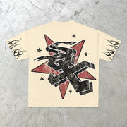 Retro street hip-hop trendy brand short-sleeved T-shirt