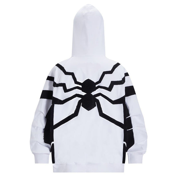 Stylish Contrast Color Spider-Man Full-Zip Hoodie