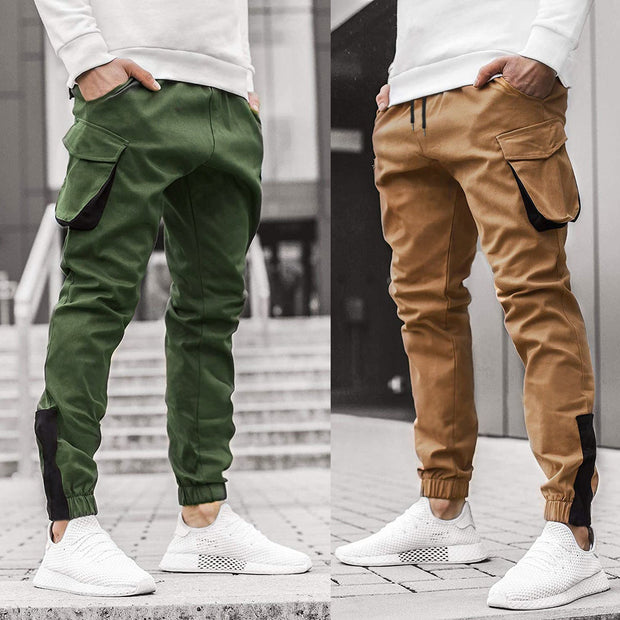 Three-dimensional pockets and leggings casual trousers