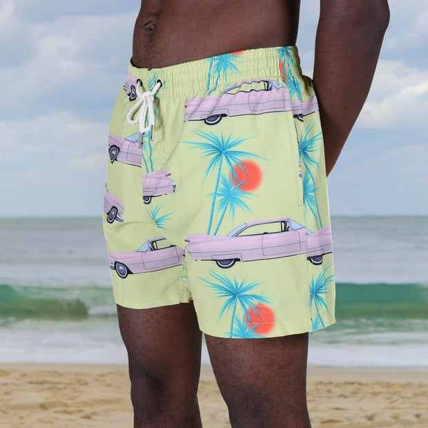 Beach resort style retro beach shorts