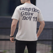 Fashion printed letters simple casual short-sleeved T-shirt