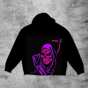 Casual sickle skull hoodie