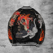 Casual shinjuku dragon tigers baseball rugby street jacket