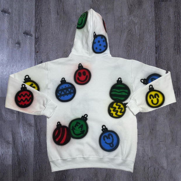 Street hippie bomb print long sleeve hoodie