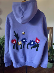 Hell's other side flower butterfly bee padded street home hoodie