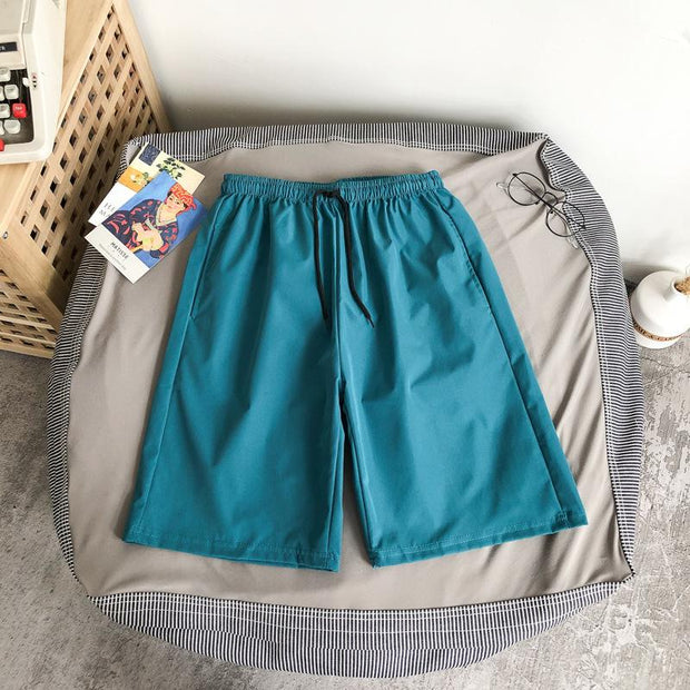Trend solid color sports shorts