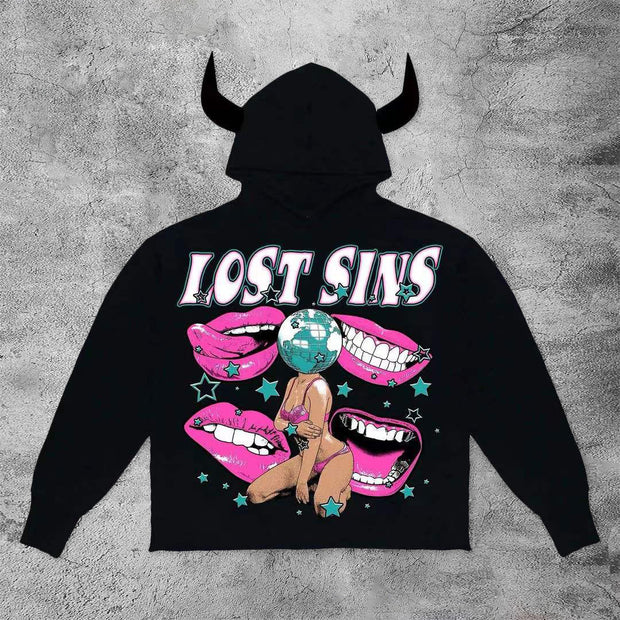 Lost sins casual street sports hoodie