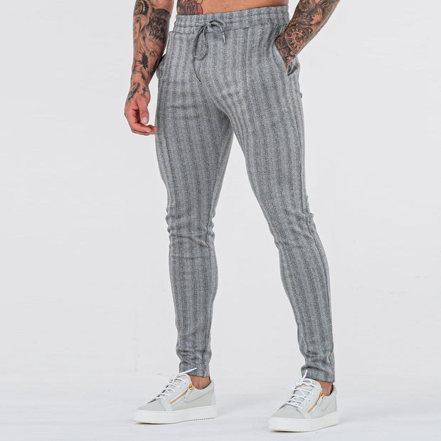 Men's fashion jacquard skinny trousers