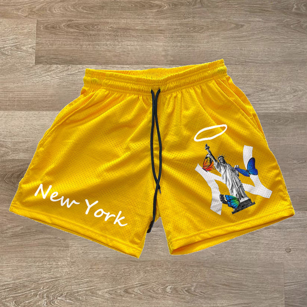 Chic Casual Print New York Shorts