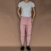 Casual style retro slim knitted wool pants