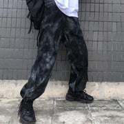 Street fashion tie-dye loose-fit slacks
