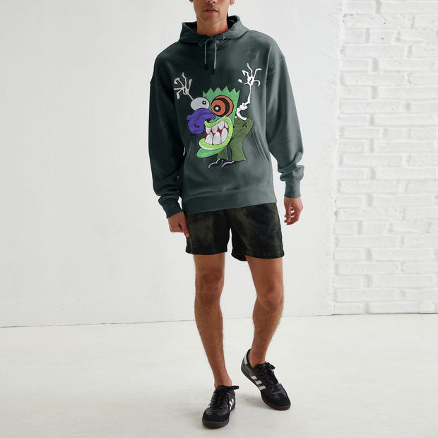 Fashion long-sleeved loose fit printed hoodie