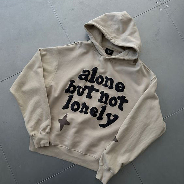 Alone But Not Lonely Graphic Hoodie